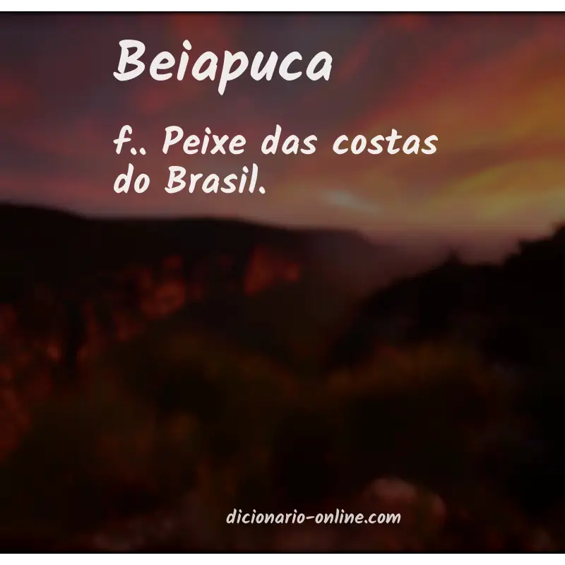 Significado de beiapuca