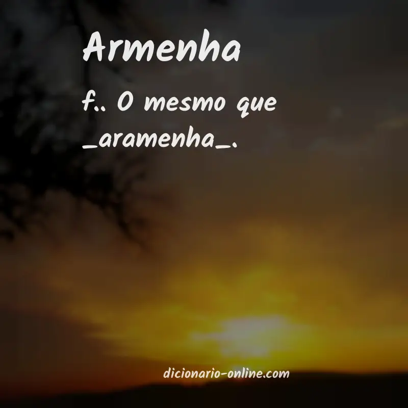 Significado de armenha
