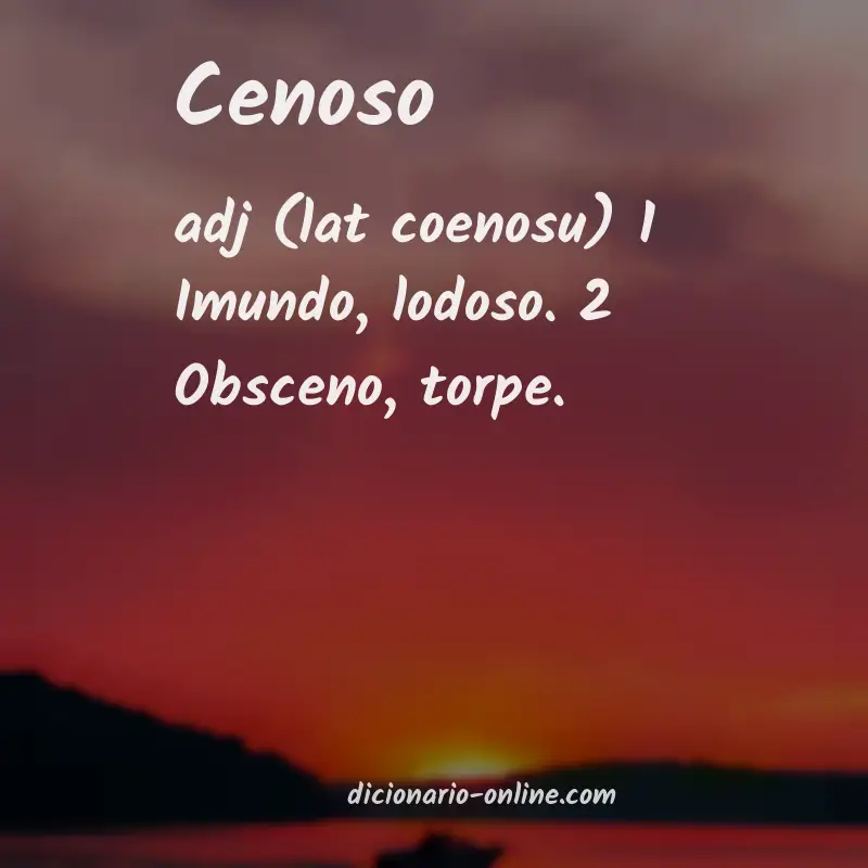 Significado de cenoso