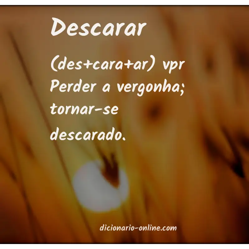 Significado de descarar