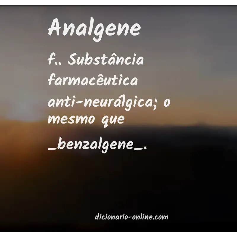 Significado de analgene