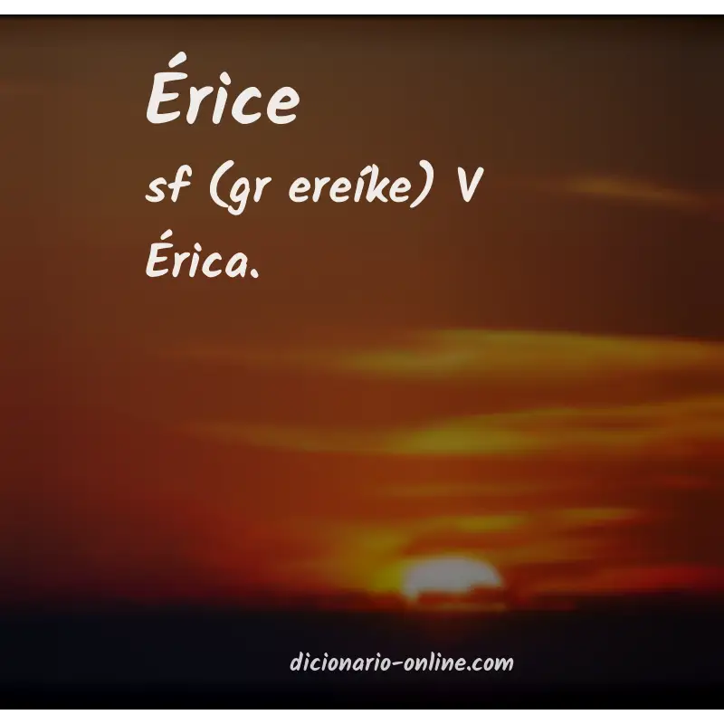 Significado de érice