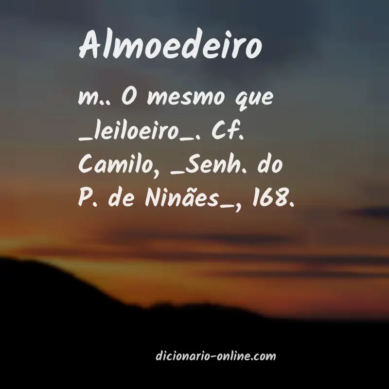 Significado de almoedeiro