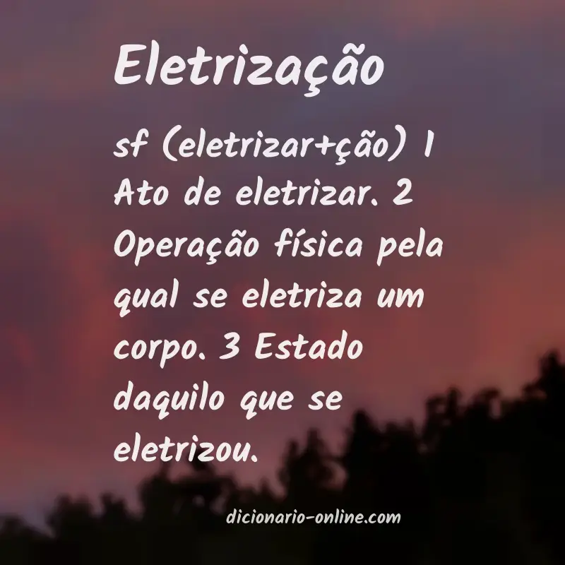 Significado de eletrização