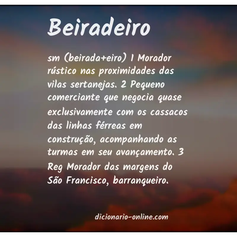 Significado de beiradeiro