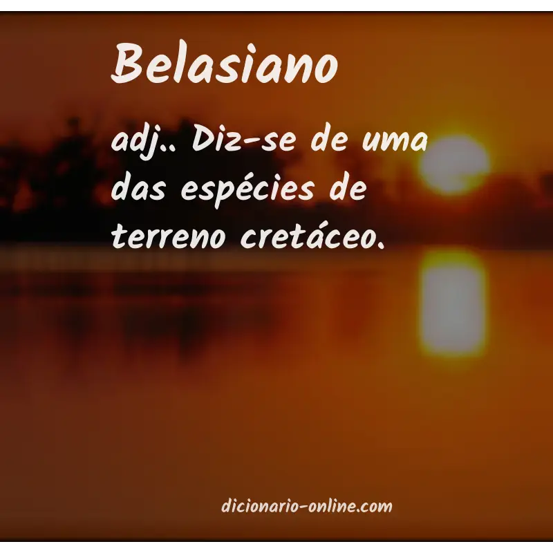 Significado de belasiano