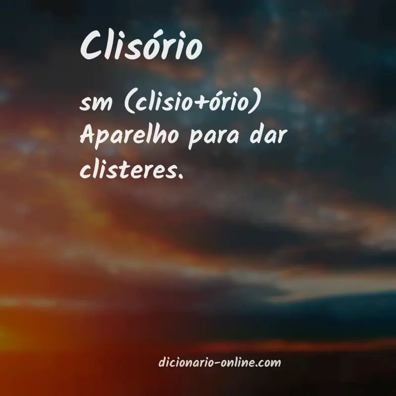 Significado de clisório