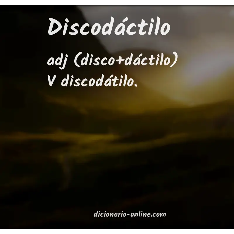 Significado de discodáctilo