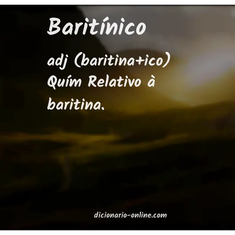 Significado de baritínico