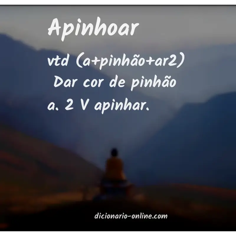 Significado de apinhoar