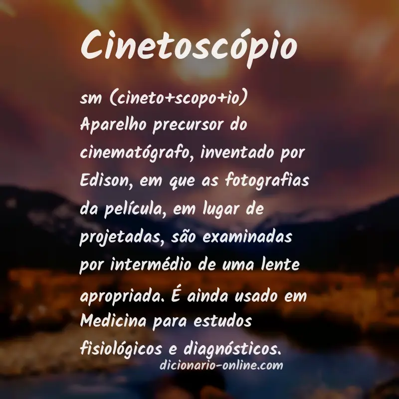 Significado de cinetoscópio