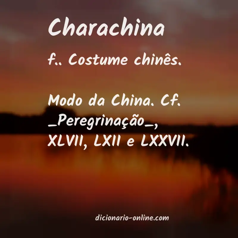 Significado de charachina