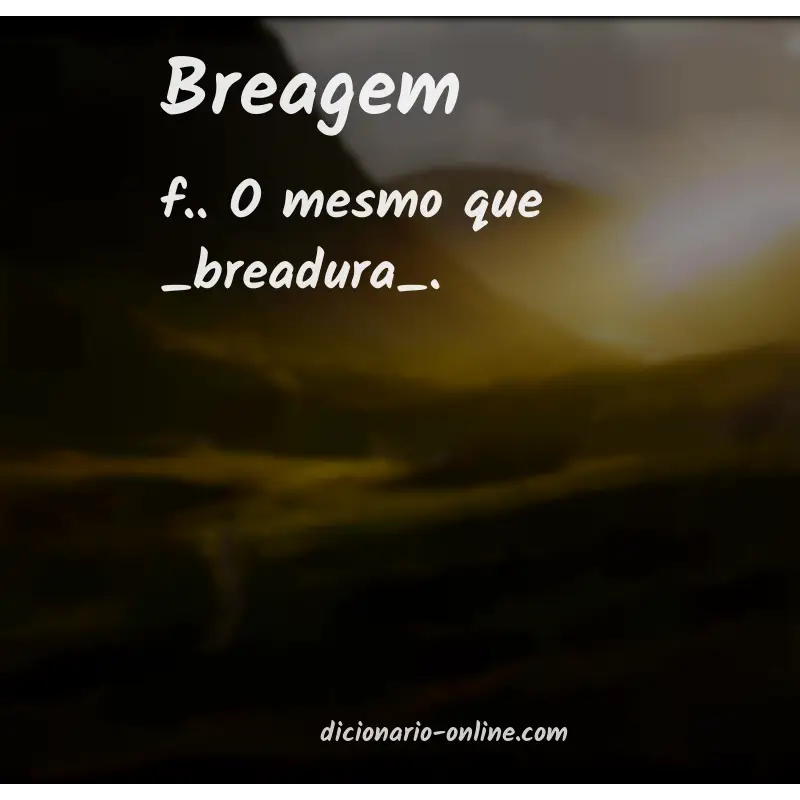 Significado de breagem