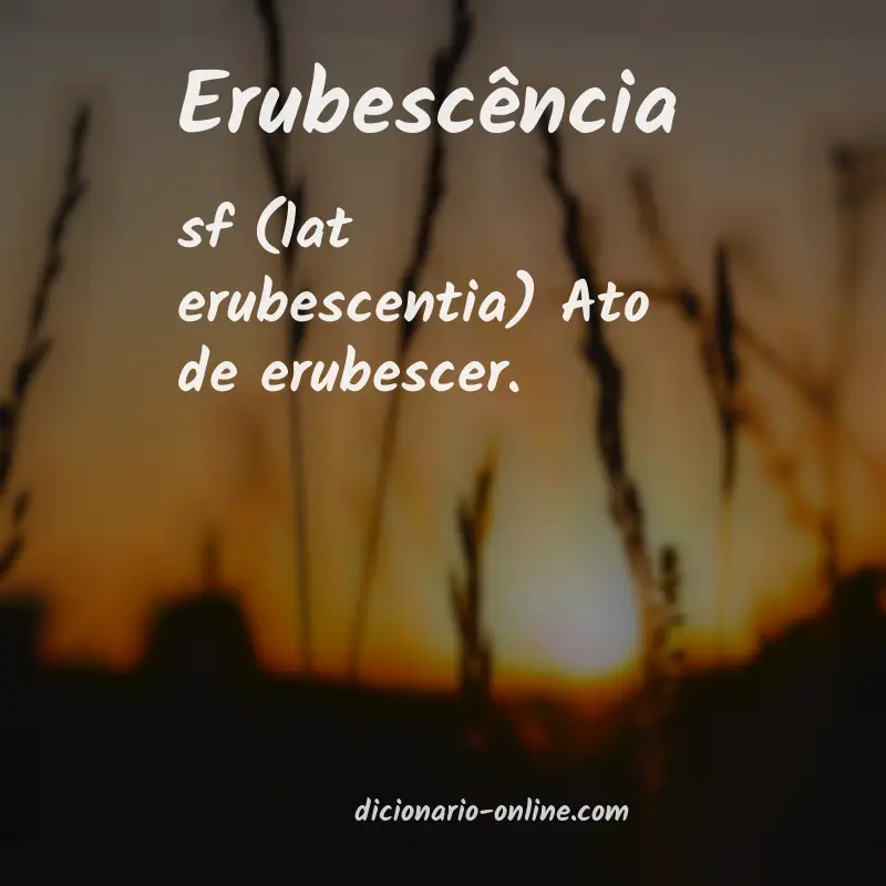 Significado de erubescência