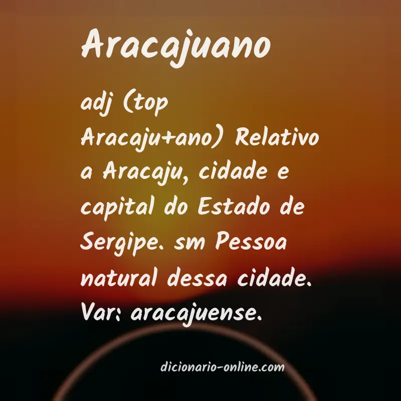 Significado de aracajuano