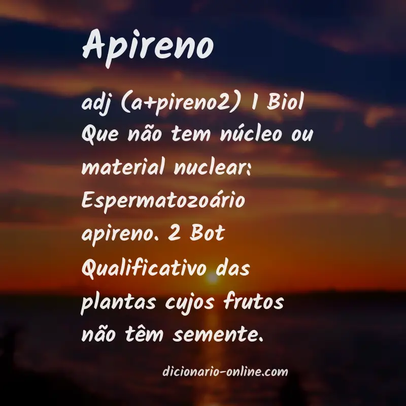 Significado de apireno