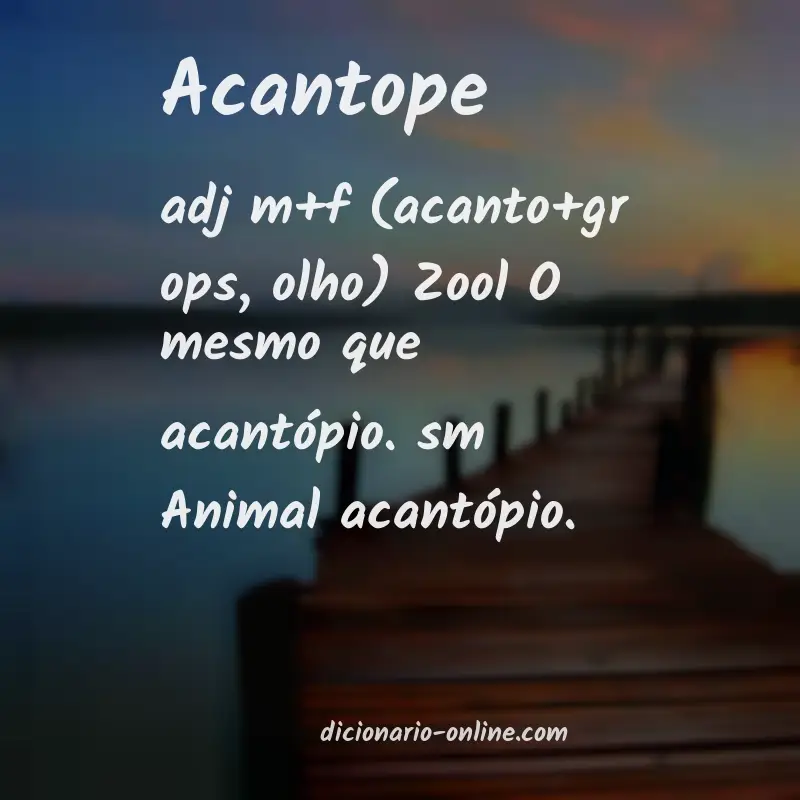 Significado de acantope