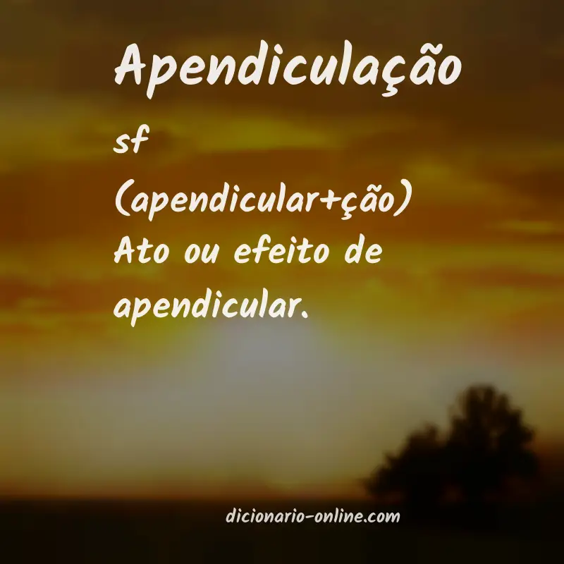 Significado de apendiculação