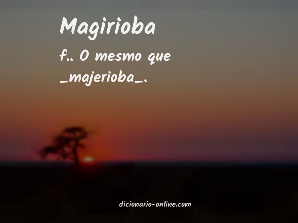 Significado de magirioba