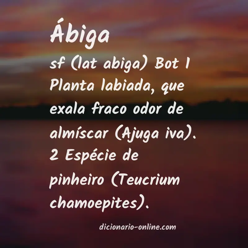 Significado de ábiga