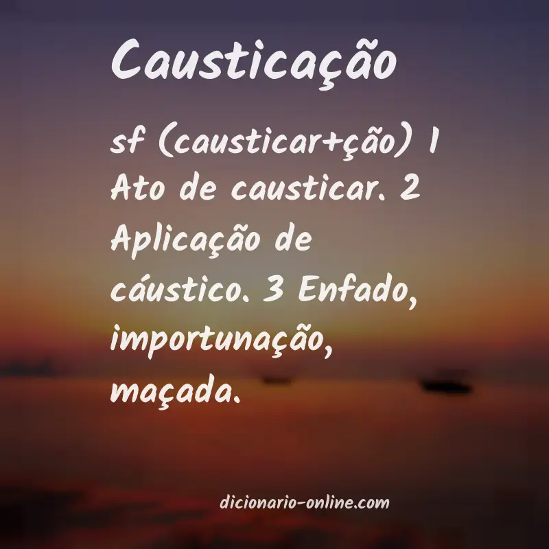Significado de causticação