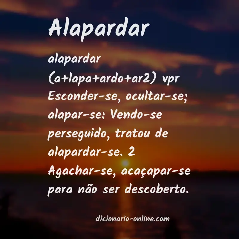 Significado de alapardar