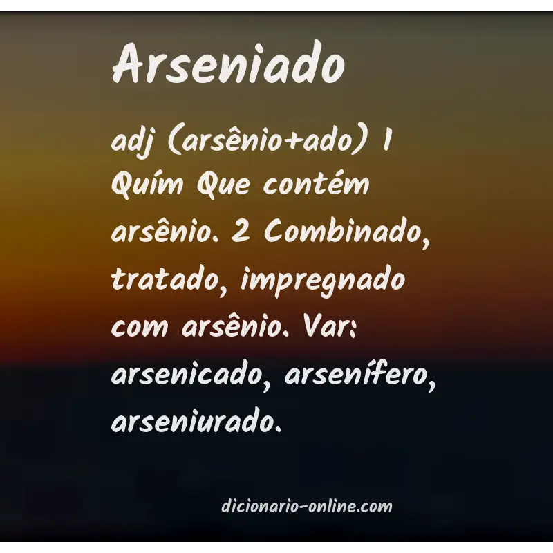 Significado de arseniado