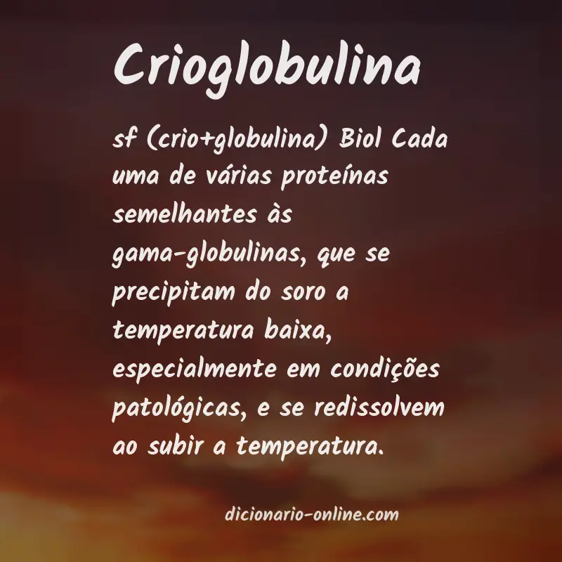 Significado de crioglobulina