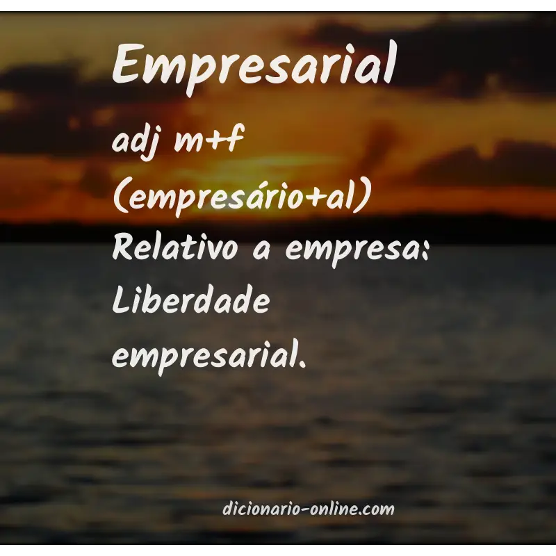 Significado de empresarial