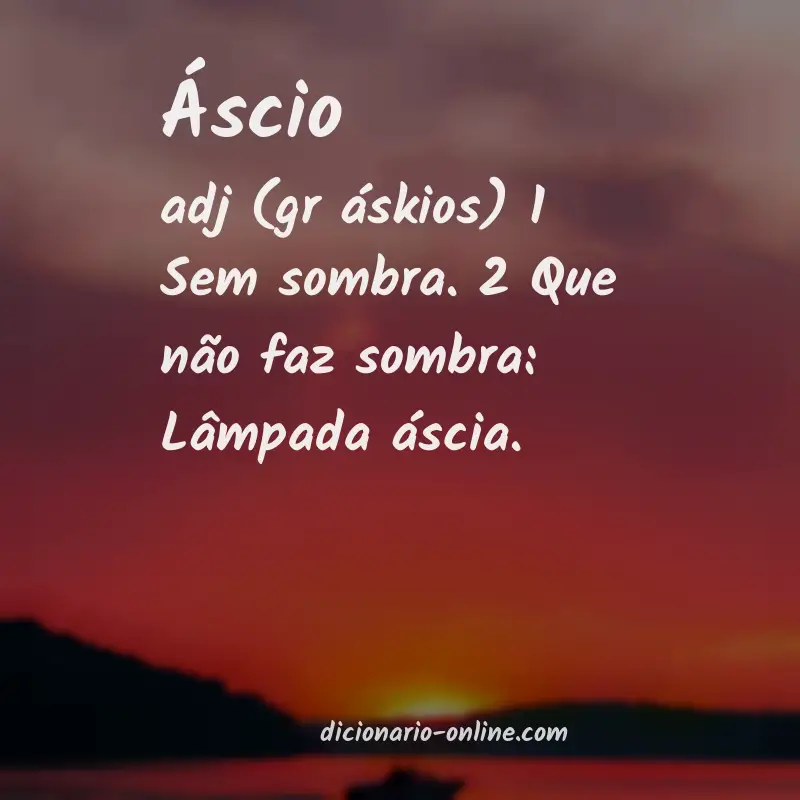 Significado de áscio