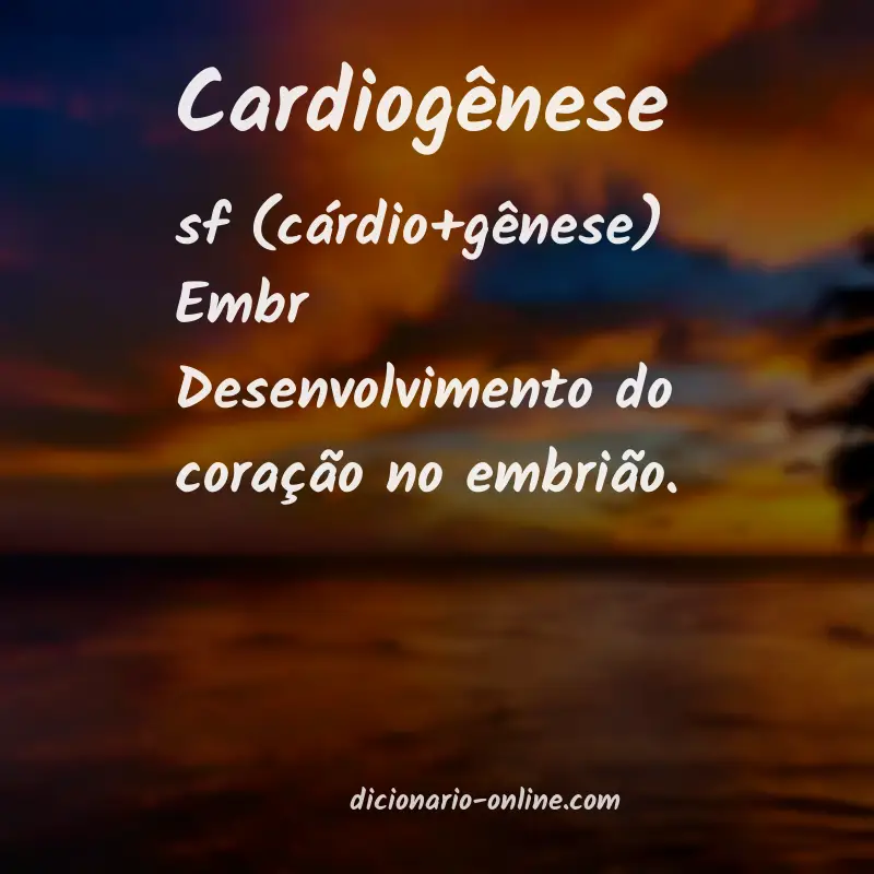 Significado de cardiogênese
