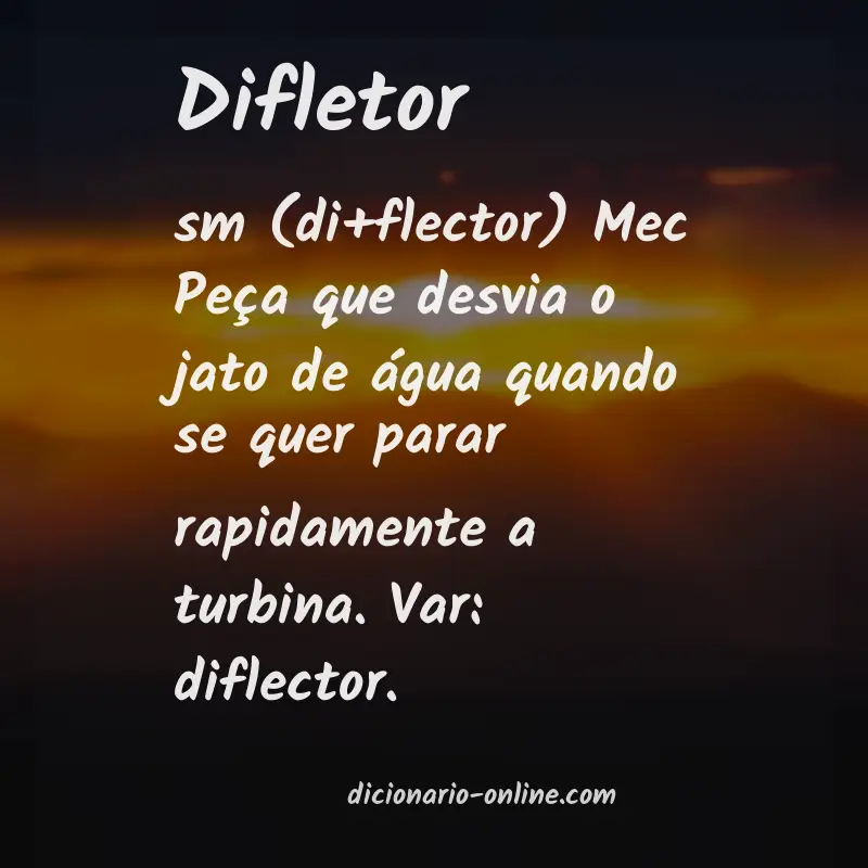 Significado de difletor
