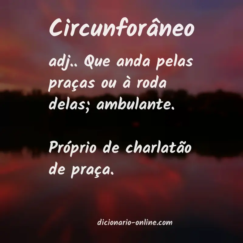 Significado de circunforâneo