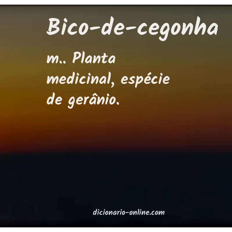 Significado de bico-de-cegonha