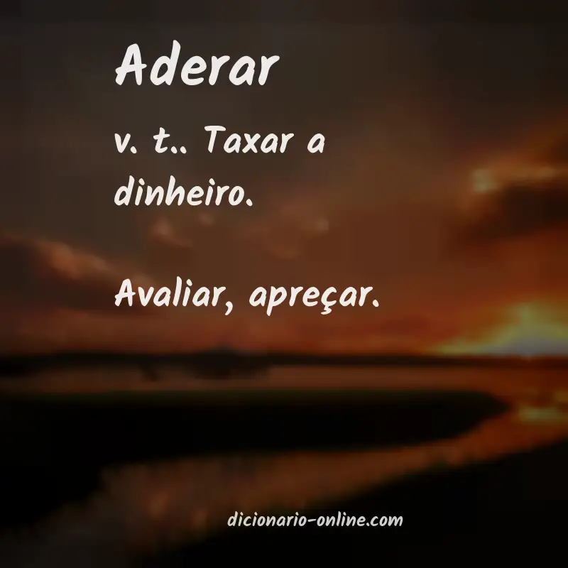 Significado de aderar