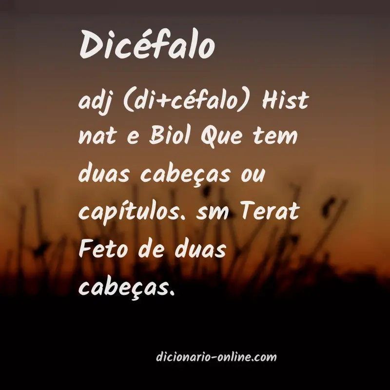 Significado de dicéfalo