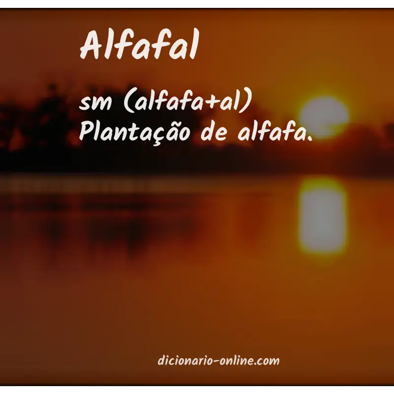 Significado de alfafal