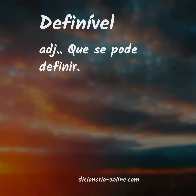 Significado de definível