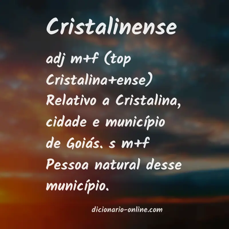 Significado de cristalinense