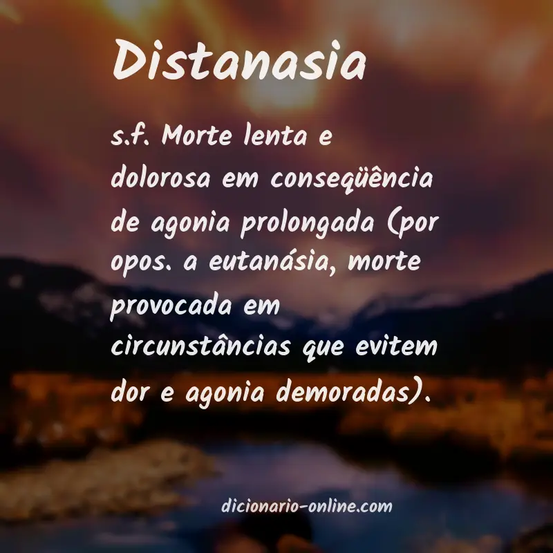Significado de distanasia
