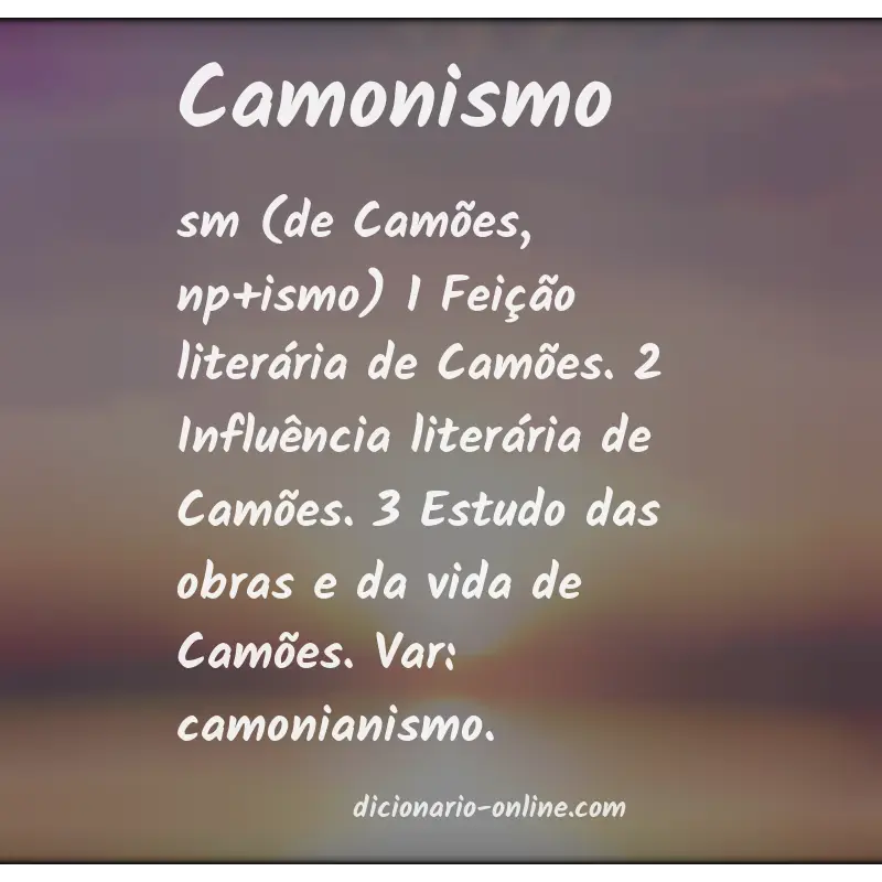 Significado de camonismo