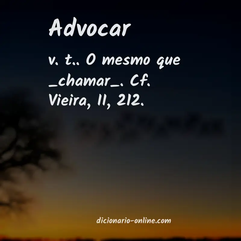 Significado de advocar