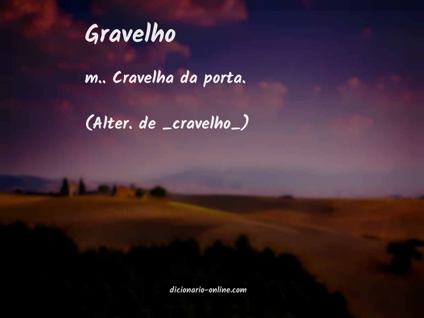 Significado de gravelho