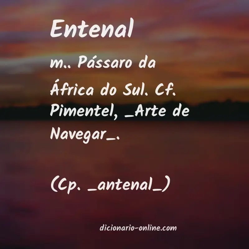 Significado de entenal