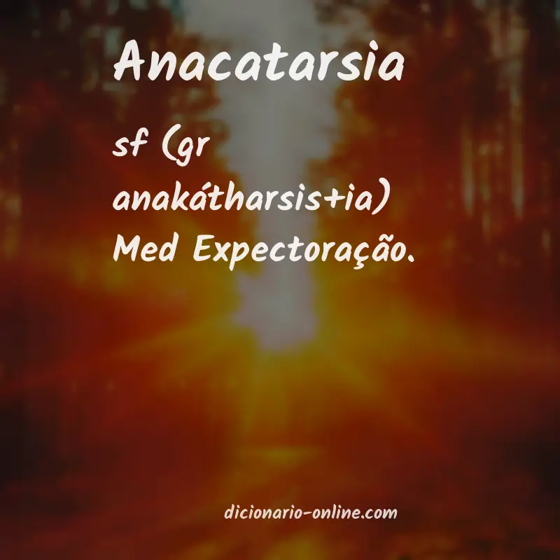 Significado de anacatarsia