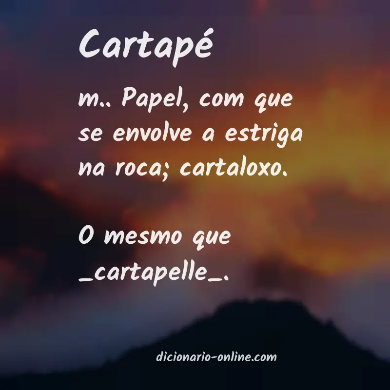 Significado de cartapé