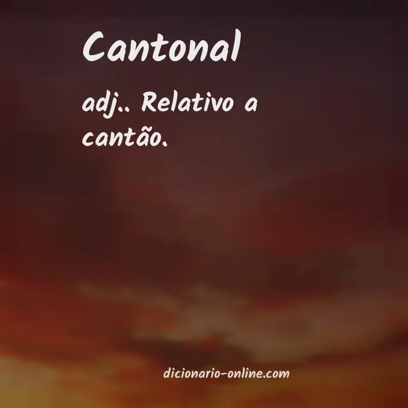 Significado de cantonal
