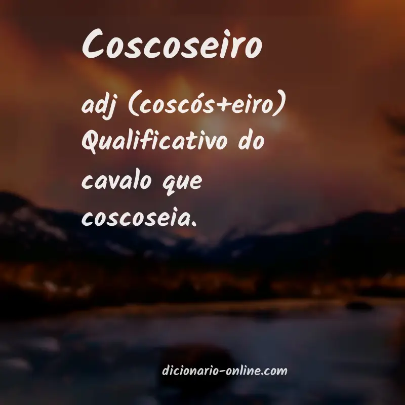 Significado de coscoseiro