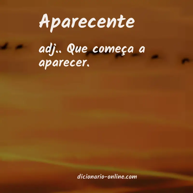 Significado de aparecente