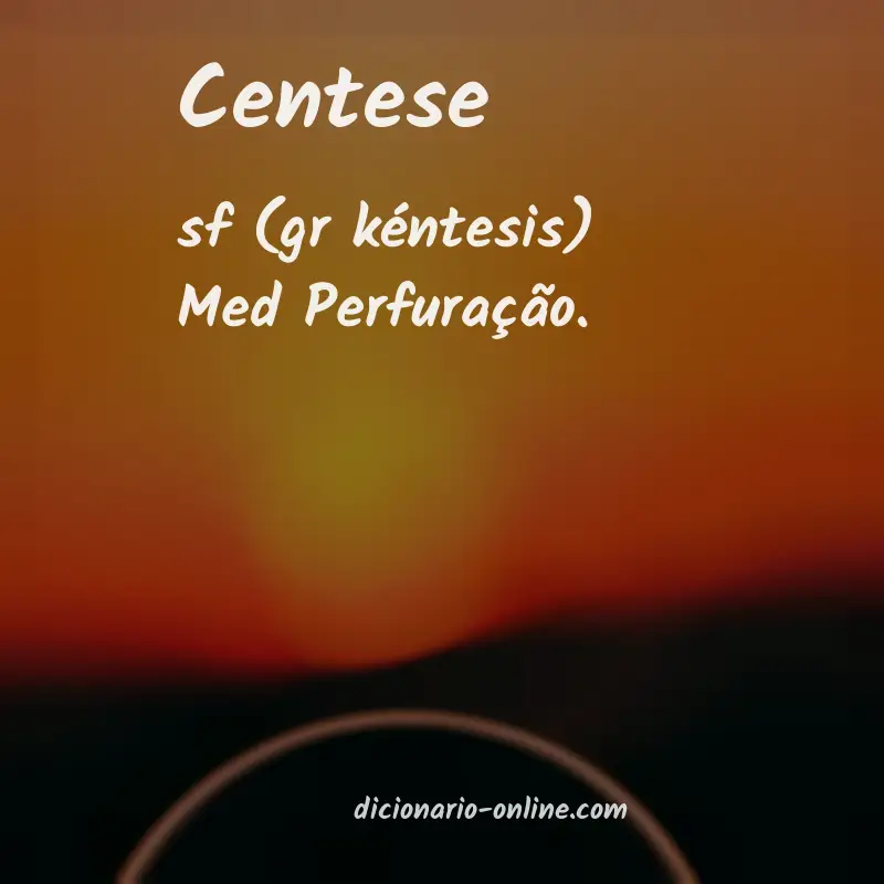 Significado de centese